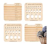 Calibre De Aguja De Tejer - Regla De Madera De 6,1 Pulgadas, Herramienta Artesanal | Muestra De Puntada, Dispositivo De Medición Del Espesor Del Para Accesorios De Costura De Bricolaje En La Vida