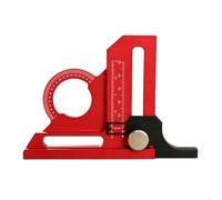 Calibre de altura de sierra de mesa ajustable de 0 a 60 mm, regla de medición de aleación de aluminio para carpintería, métrica de doble escala para imperial con tornillo de pulgar para cortes