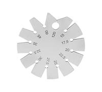 Calibre de Bisel de Cuchillo, Calibre de ángulo de Bisel Circular de Acero Inoxidable, Rango de Medición de 15 ° -120 °, Tamaño Compacto, de de Cuchillo, Usos Múltiples, Equipados con una Caja de