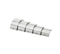 Calibre de bloque, Bloques de prueba NDT UT acero al carbono 1018, bloque curvo 5 pasos for medidor espesor ultrasónico,Accesorios para carpintería(0.100-0.500 SS)
