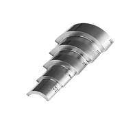 Calibre de bloque, Bloques de prueba NDT UT acero al carbono 1018, bloque curvo 5 pasos for medidor espesor ultrasónico,Accesorios para carpintería(2.5-20mm SS)