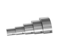 Calibre de bloque, Bloques de prueba NDT UT acero al carbono 1018, bloque curvo 5 pasos for medidor espesor ultrasónico,Accesorios para carpintería(2.5-20mm Steel)