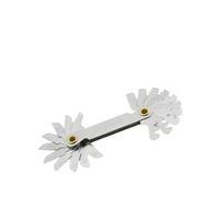 Calibre de Espesores Medidor de enchufe de rosca, medidores de paso de tornillo de engranaje de medición central de pulgadas métricas de 55/60 grados, 1 ud.(60 Degree Metric)