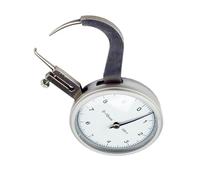 Calibre de grosor de 0 a 10 mm con precisión de 0,05 mm, indicador de esfera manual para medir el grosor del material, compatible con superficies planas y curvas