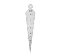 Calibre de hueco cónico de acero inoxidable de 5 a 30 mm, herramienta de medición de agujeros de cuña para agujeros cilíndricos y ranuras pequeñas, para regla de escala de apertura de precisión, 150