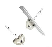 Calibre de inglete de sierra de mesa con regla de ángulo ajustable y tope de pista, riel guía de óxido de aluminio para carpintería, compatible con sierras de mesa y mesas de enrutador (C)