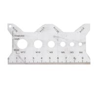 Calibre de paso de rosca mecanizado preciso, marcado bilingüe de doble cara, apto para técnicos, talleres, aplicaciones industriales, calibre de pasos de acero inoxidable