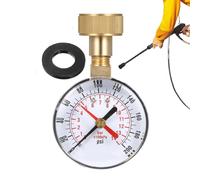 Calibre de presión de agua - Cobre de acero inoxidable 6.3x3x10.5cm | 0-200 PSI Hose Pressure Meter With 3/4-Inch Thread | Riego, Lavando, Jardín, Inicio, Cocina, Baño, And Outdoor Use