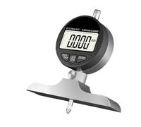 Calibre de profundidad Indicador de cuadrante de profundidad Micrómetro de profundidad de acero inoxidable de 0-12,7 mm/0-25,4 mm 0,01 mm/0,001 mm(Small Base,Micrometer 12.7mm)