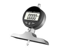 Calibre de profundidad Micrómetro indicador de cuadrante de profundidad de 12,7 mm/25,4 mm 0,01 mm/0,001 mm Herramienta de medición de acero inoxidable(Dial Indicator 12.7mm Small Base)