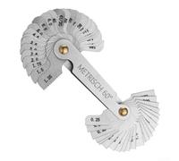 Calibre de rosca con rango métrico completo de 0,25 mm a 6,0 mm y rango británico 4G a 62G para uso en procesos de control e inspección (A)