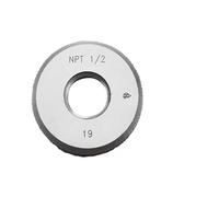 Calibre de rosca izquierda, Calibrador de tornillo externo precisión for tubería NPT, herramienta prueba paso fino, 1 par(NPT 1-2-14-ring 1pc)