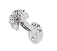 calibre de rosca plegable Medidor de rosca de 55/60 grados, medidor de paso de tornillo de diente de engranaje Imperial métrico, herramienta de medición de acero al carbono(58pcs)