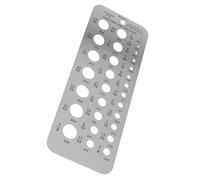 Calibre de taladro de acero inoxidable de 29 tamaños para medir el diámetro del alambre del perno y tamaños de broca de /16 a /2 pulgadas (en incrementos de /64 pulgadas), 6.2 x 2.2 pulgadas