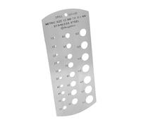 Calibre de taladro de acero inoxidable métrico (1-13 mm)