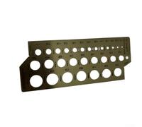Calibre de taladro de acero inoxidable métrico para escala imperial de 1/16-1/2 pulgadas con equivalentes decimales, regla de aumento de 30 agujeros 1/64 para tamaño de broca