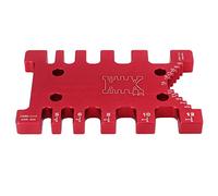 CALIBRE DE TARJETA DE ESPIGA PARA CARPINTERÍA, ALEACIÓN DE ALUMINIO ROBUSTA DE ALTA PRECISIÓN, FÁCIL DE LLEVAR (Red)