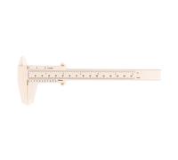 Calibre Digital Calibrador digital Calibradores electrónicos de plástico Vernier Herramientas medición Herramienta carpintería Regla Pantalla grande Paquímetro Calibre(150mm Beige)