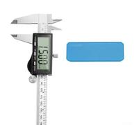 Calibre digital de acero inoxidable, resolución de 0,01 mm, precisión de ± 0,02 mm, medición externa/interna/paso/profundidad, clasificación IP54, para uso industrial y de taller (200 mm)