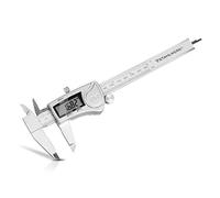 Calibre digital DMS-3 ST de acero inoxidable con gran pantalla digital para mediciones de precisión en milímetros y pulgadas, rango de medición de hasta 150 mm o 6 pulgadas.