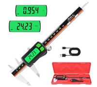 Calibre Digital Recargable Pantalla TáCtil,Calibrador Digital ElectróNico de PrecisióN 150mm/6pulgadas,Pie De Rey Digital De Apagado AutomáTico,Pie de Rey ElectróNico con Pantalla LCD