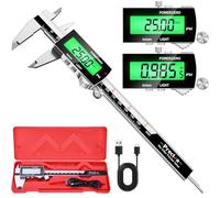 Calibre Digital Recargable Pantalla TáCtil,Calibrador Digital ElectróNico de PrecisióN 150mm/6pulgadas,Pie De Rey Digital De Apagado AutomáTico,Pie de Rey ElectróNico con Pantalla LCD（negro）