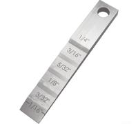 Calibre escalonado de cuña espaciadora de tuberías, acero inoxidable con longitudes de paso de 1/16 a 1/4 pulgadas para un espaciado preciso de tuberías en proyectos de soldadura, calibre de doble