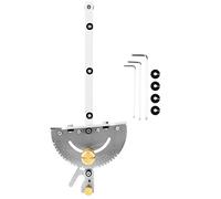 Calibre inglete, mango de latón, sierra de mesa de alta precisión, herramienta de carpintería, cuatro puntos de expansión ajustables para juego lateral 0 con 3 llaves