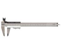 Calibre pie de rey monobloc DIN 862, certificado, preciso y duradero, ideal para medir dimensiones internas y externas con exactitud.