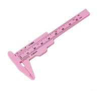 Calibre Vernier de 0 a 80 mm con regla de doble escala para medir profundidad y altura, joyería, antigüedades, uso escolar (rosa)