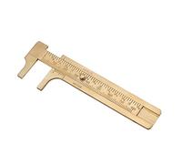 Calibre Vernier retro 1 PC Mini indicador deslizante de latón Regla calibre vernier de bolsillo Herramienta de medición Escalas dobles(80mm)