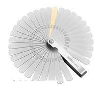 Calibres de espesores, Juego de 32 calibres universales métricos y de espesor for válvula de taqué, calibradores de espesores de acero inoxidable, herramienta de medición de espacio