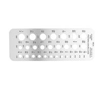 Calibres de taladro de acero inoxidable, calibre de índice de diámetro de alambre de metal de 29 orificios para brocas de tamaño de 1/16 a 1/2 pulgada, perno 17/64-1/2 0,062-0,250