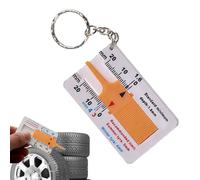 Calibro Di Profundità Battistrada - Strumento Portatil Di Misurazione Per Pneumatici Con Lettura Facile E Portachiavi Integrato | Misuratore Di Usura Pneumatici Per Auto Moto Furgone Officina Garage