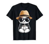 Calico Cat Dad Kawaii Motivo Café Camiseta
