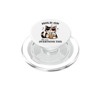 Calico Cat Overthinking - Diseño de café Helado PopSockets PopGrip para MagSafe