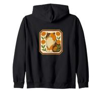 Calico Gato Caléndula Flores Naturaleza Amantes Calicos Sudadera con Capucha