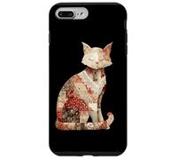 Calico Patchwork Colcha Gato Rústico Floral Encaje Carcasa para iPhone 7 Plus/8 Plus