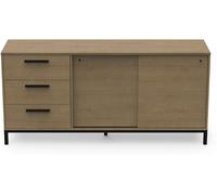 Calicosy Aparador 2 puertas correderas l181 cm - efecto madera clara