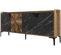 Calicosy Aparador 4 puertas l180 cm - negro