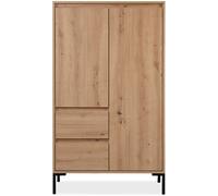 Calicosy Aparador alto 2 puertas y 2 cajones h139 cm - efecto madera clara