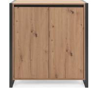 Calicosy Aparador de almacenaje 2 puertas 80 cm - acabado madera clara