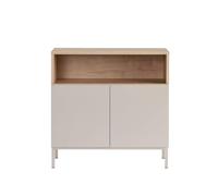 Calicosy Aparador pequeño con 2 puertas y 1 nicho, decoración de cachemira y madera, 80 cm de ancho - OLIVER