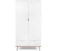 Calicosy Armario 2 puertas 1 cajón - al.180 cm - blanco