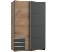Calicosy Armario 2 puertas correderas - l135 cm - gris marengo