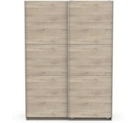Calicosy Armario 2 puertas correderas - l148 cm - efecto roble