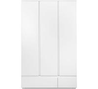 Calicosy Armario 3 puertas 2 cajones blancos - 120 x 191 x 55 cm