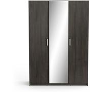 Calicosy Armario 3 Puertas con Espejo L133,5 x H191,5 cm - Efecto Roble