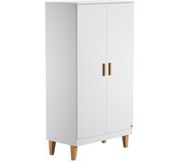 Calicosy Armario con 2 puertas, 2 estantes y 1 barra l100 cm - blanco