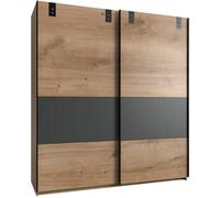 Calicosy Armario de 2 puertas correderas l135 cm - efecto madera clara